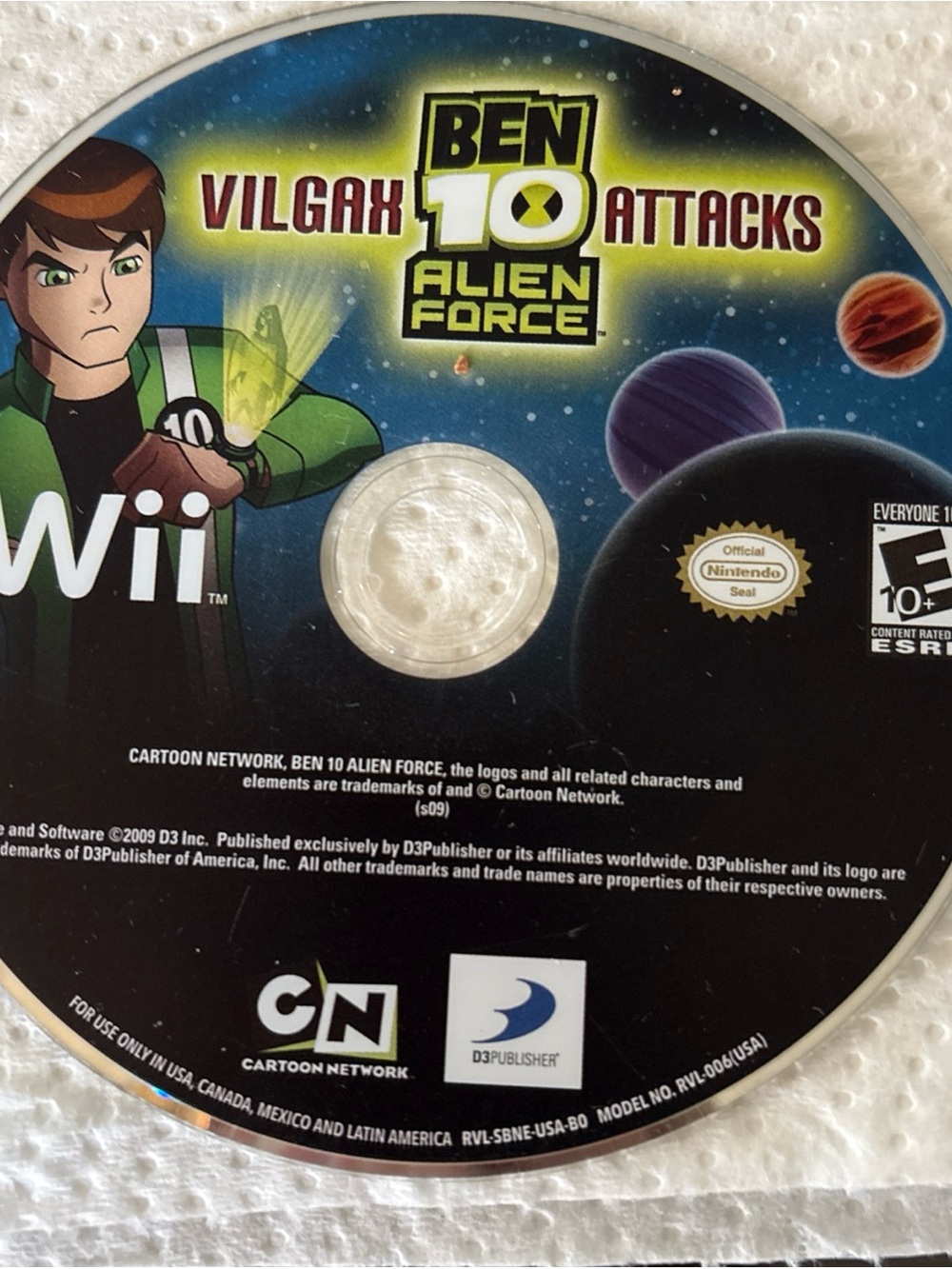 Ben 10 Alien Force: Vilgax Attacks (Wii) - Game Disc Only